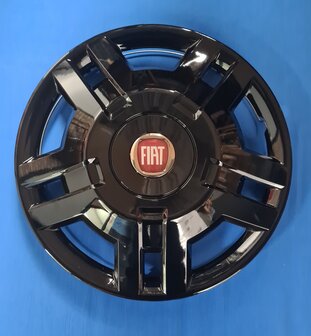 Wieldoppen Fiat Ducato 15 inch Zwart rood logo FIA 76315 ZW R