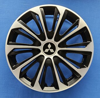 Wieldoppen Mitsubishi 16 inch universeel zwart zilver MIT44316 ZW