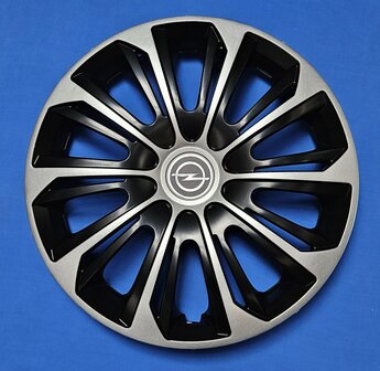 Wieldoppen Opel 16 inch universeel zwart zilver OPL 44316 ZW