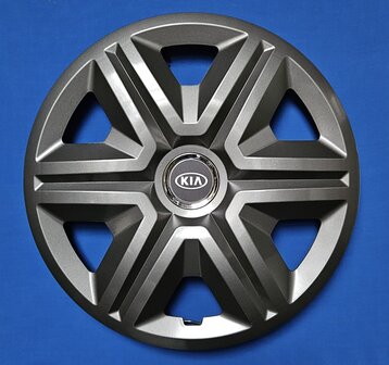 KIA65815 ANTRA Wieldoppen Kia15 inch universeel Antraciet