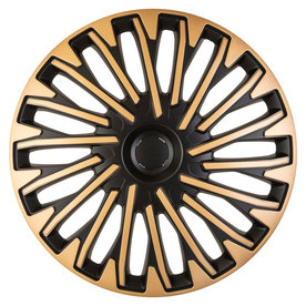 4-Delige Wieldoppenset Soho 15-inch zwart/goud