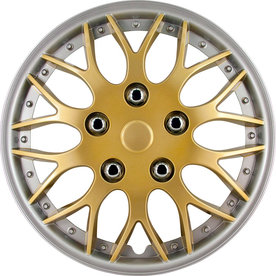 4-Delige Wieldoppenset Missouri 14-inch goud/zilveren rand